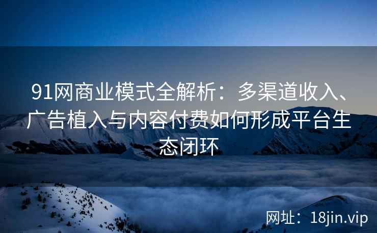 91网商业模式全解析：多渠道收入、广告植入与内容付费如何形成平台生态闭环