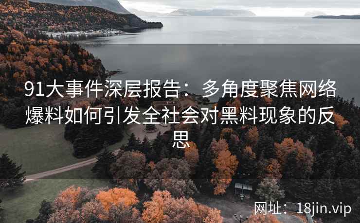 91大事件深层报告：多角度聚焦网络爆料如何引发全社会对黑料现象的反思