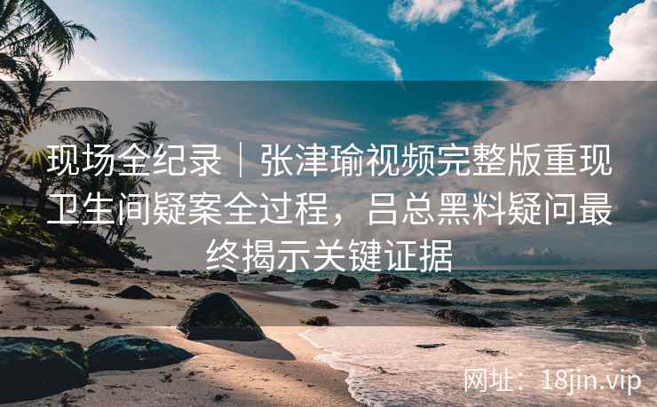 现场全纪录｜张津瑜视频完整版重现卫生间疑案全过程，吕总黑料疑问最终揭示关键证据